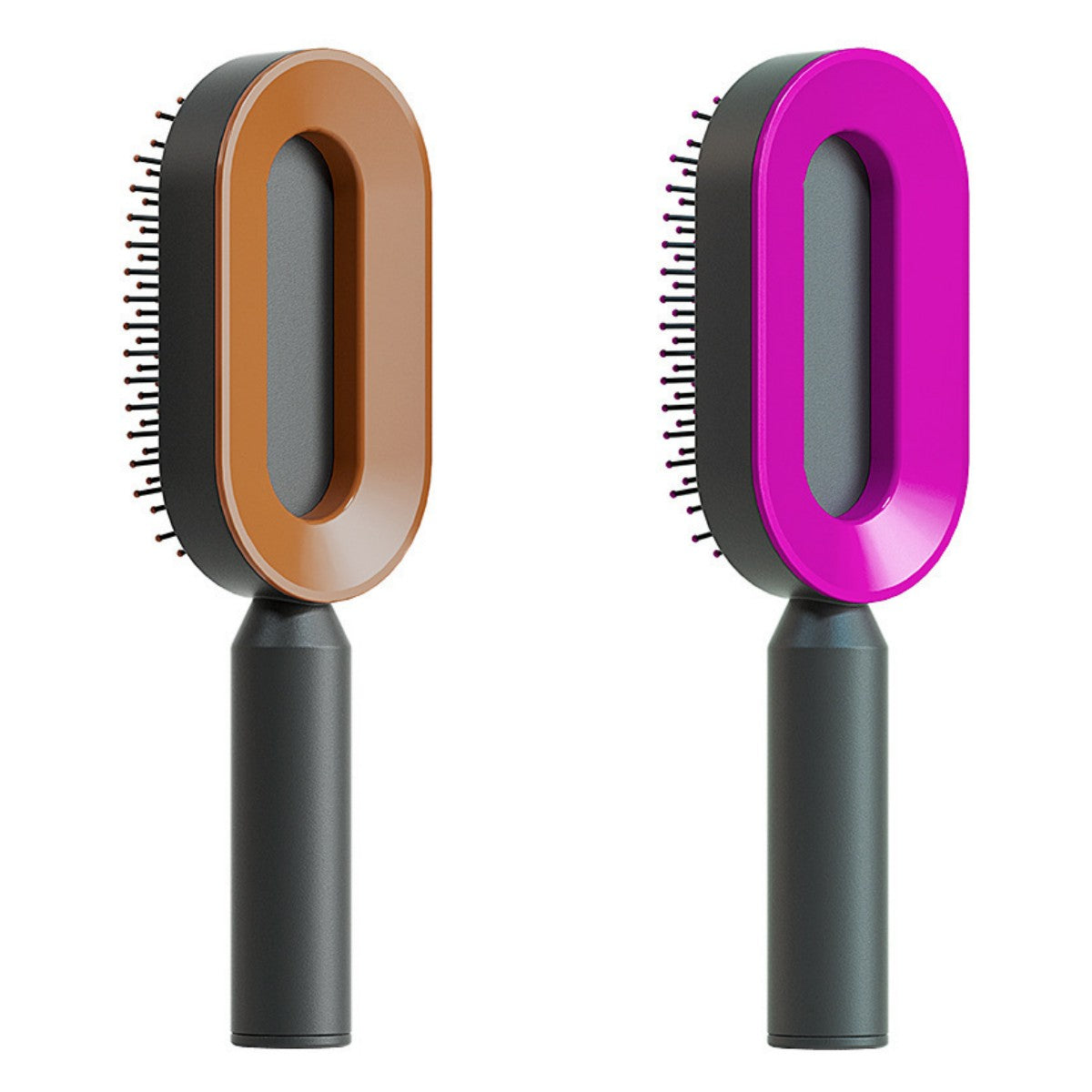 One-Click Self Cleaning Hair Brush