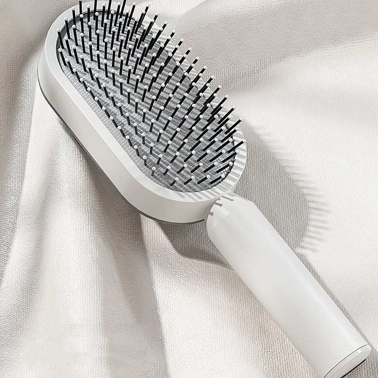 One-Click Self Cleaning Hair Brush