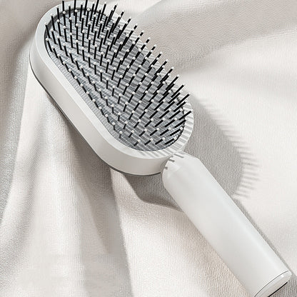 One-Click Self Cleaning Hair Brush