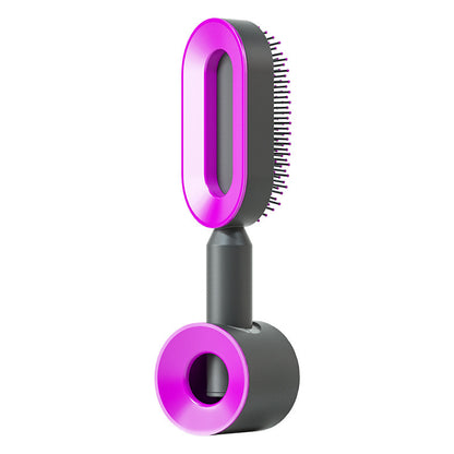 One-Click Self Cleaning Hair Brush