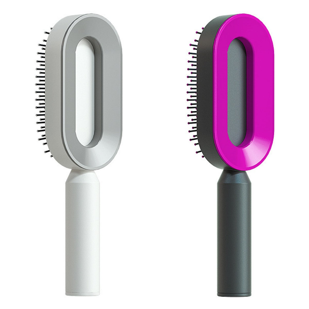 One-Click Self Cleaning Hair Brush