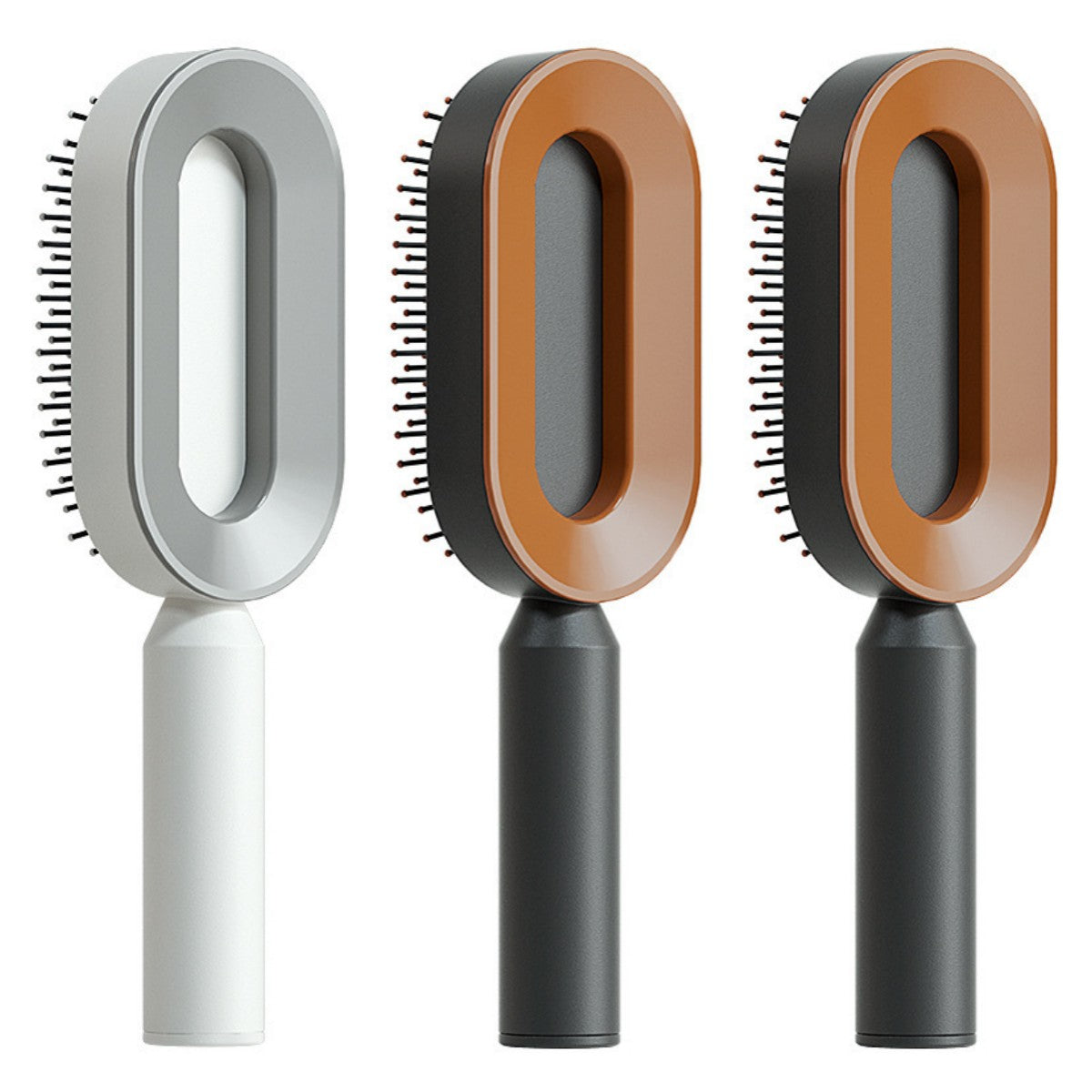 One-Click Self Cleaning Hair Brush