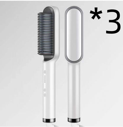 2-in-1 Hair Straightener & Curler Brush