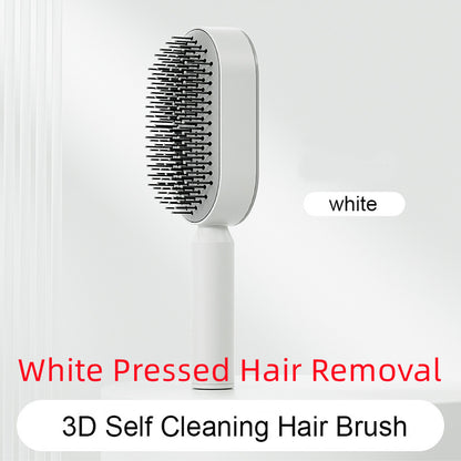 One-Click Self Cleaning Hair Brush