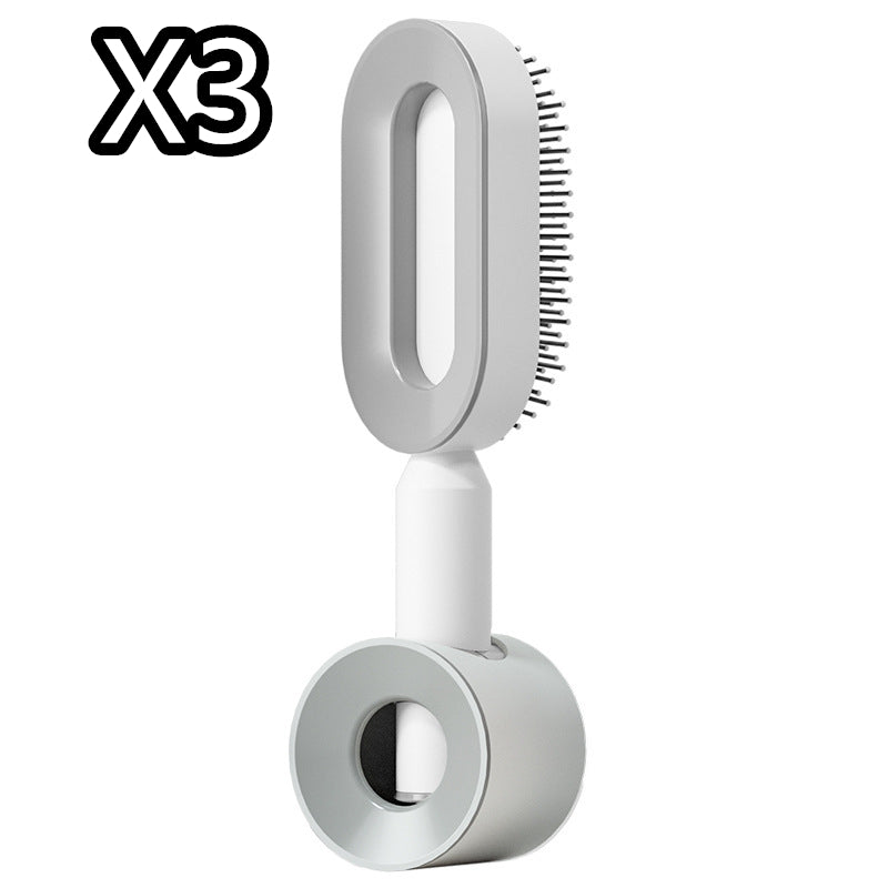 One-Click Self Cleaning Hair Brush