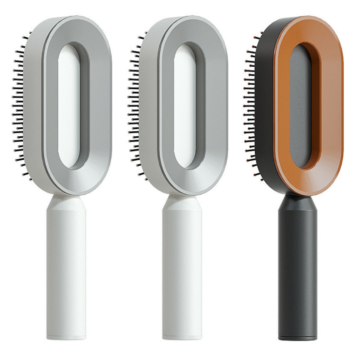 One-Click Self Cleaning Hair Brush