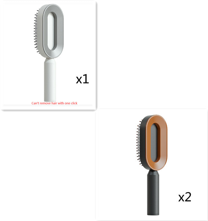 One-Click Self Cleaning Hair Brush