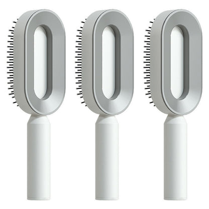 One-Click Self Cleaning Hair Brush