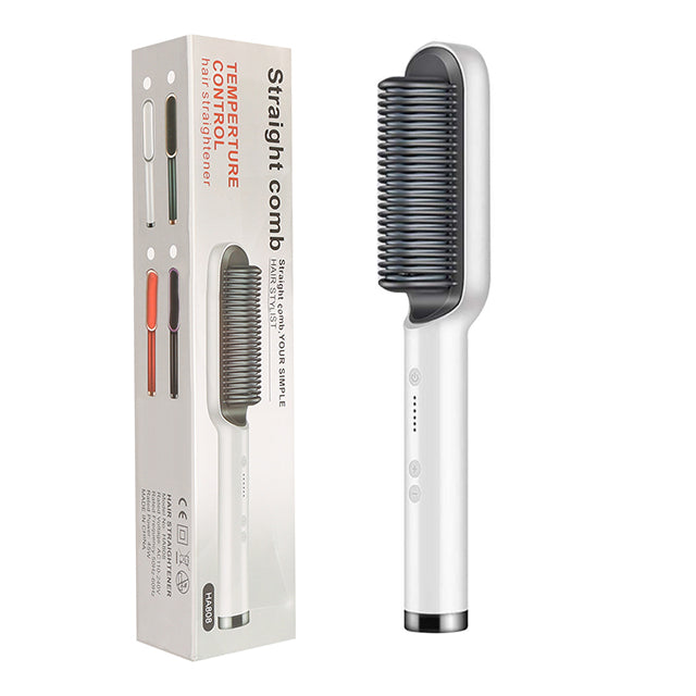 2-in-1 Hair Straightener & Curler Brush