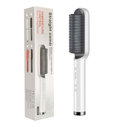 2-in-1 Hair Straightener & Curler Brush