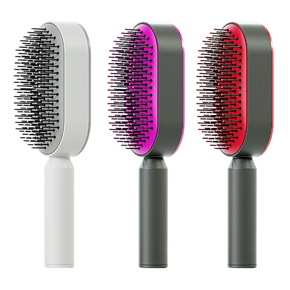 One-Click Self Cleaning Hair Brush