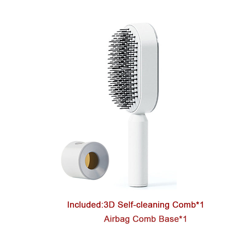 One-Click Self Cleaning Hair Brush