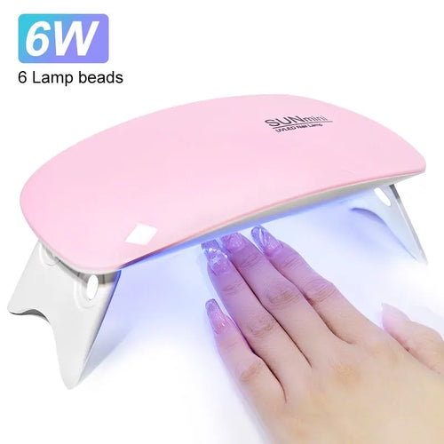 6W Mini LED UV Nail Dryer – Portable Home Manicure Lamp