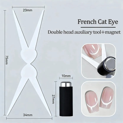 3D Double-Headed Cat Eye Nail Art Set – Magnetic Gel Polish Tools