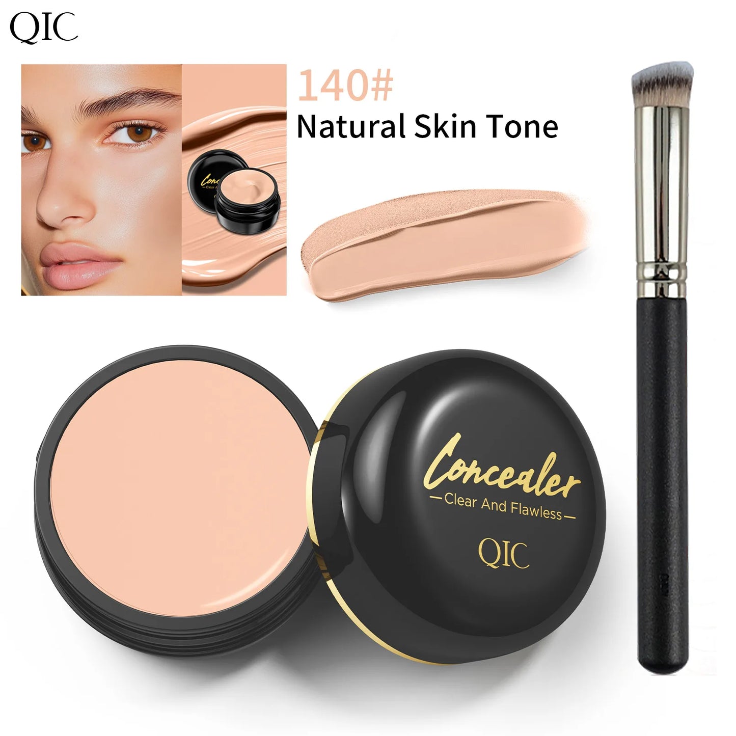 Hydrating Eye Concealer & Contour Cream – Full Coverage, Long-Lasting
