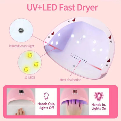 LINMANDA USB Electric Nail Drill Kit – UV LED Manicure & Gel Dryer Set