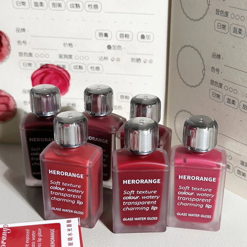 HERORANGE Glass-Like Lip Lacquer – Long-Lasting Mirror Shine