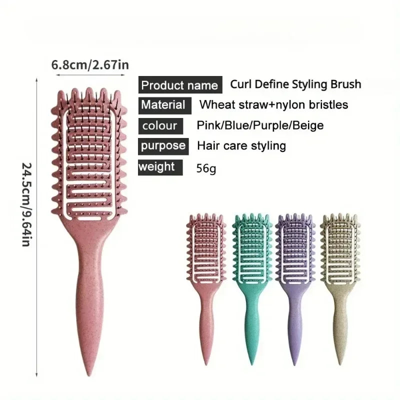 Curl Defining Detangling Hair Brush – Wet & Curly Hair Comb