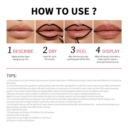 Peel-Off Lip Stain Pencil – Long-Lasting Matte & Waterproof
