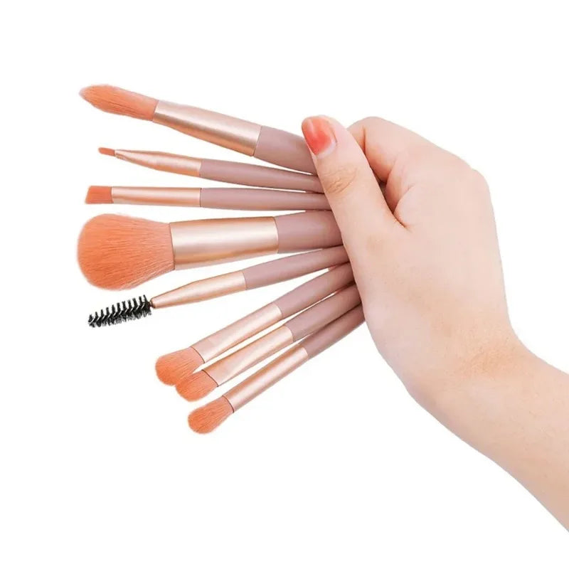 8-Piece Professional Makeup Brush Set – Face & Eye Tools