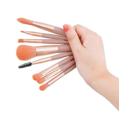 8-Piece Professional Makeup Brush Set – Face & Eye Tools