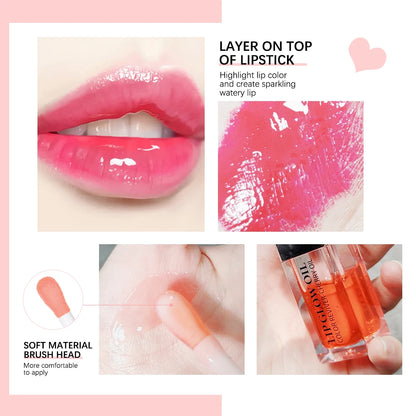 Moisturizing Lip Oil Gloss – Plumping & Hydrating Pink Balm