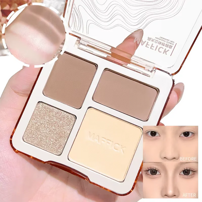3D Facial Highlight & Contour Palette – Matte Long-Lasting Brightening
