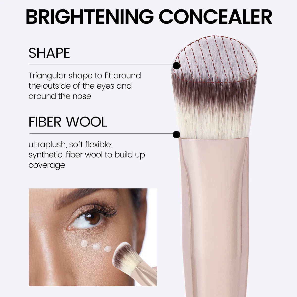 MAANGE Triangle Concealer & Foundation Brush – Liquid & Cream Blending