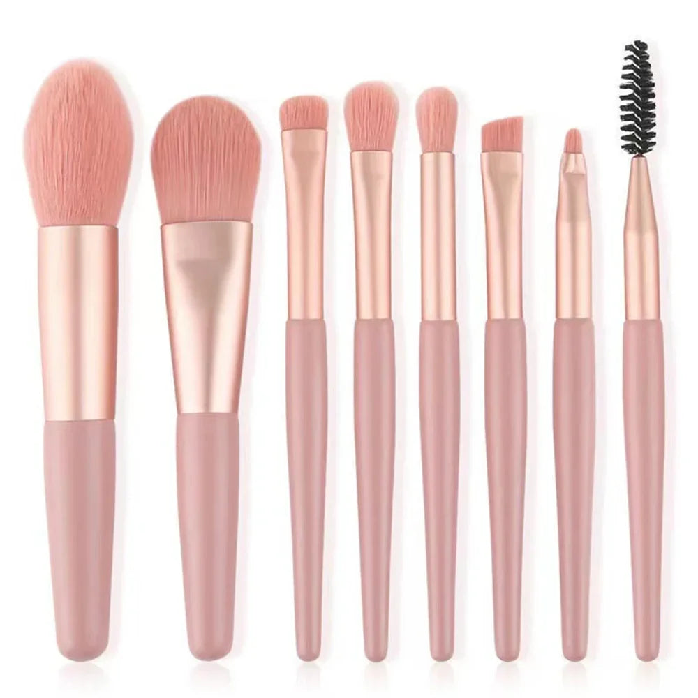 8-Piece Professional Makeup Brush Set – Face & Eye Tools