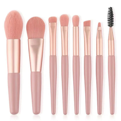 8-Piece Professional Makeup Brush Set – Face & Eye Tools