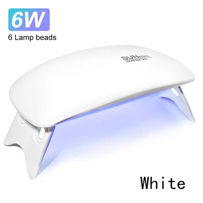 6W Mini LED UV Nail Dryer – Portable Home Manicure Lamp