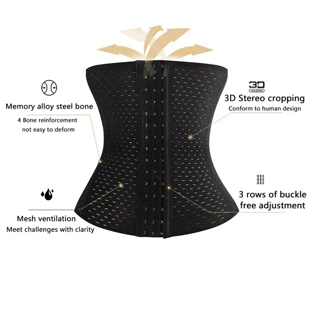 Women’s Tummy Slimming Shapewear – Black Postpartum Belly Band Corset