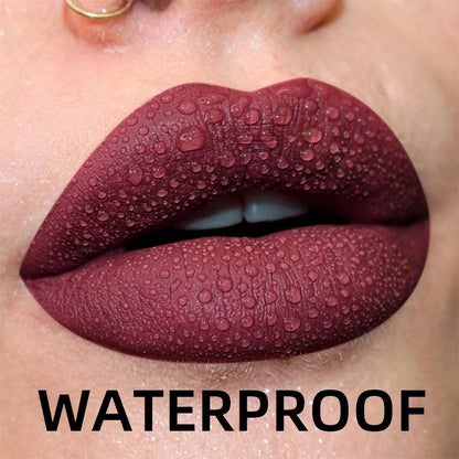 19-Color Matte Velvet Liquid Lipstick – Waterproof Nude to Red Lip Tint