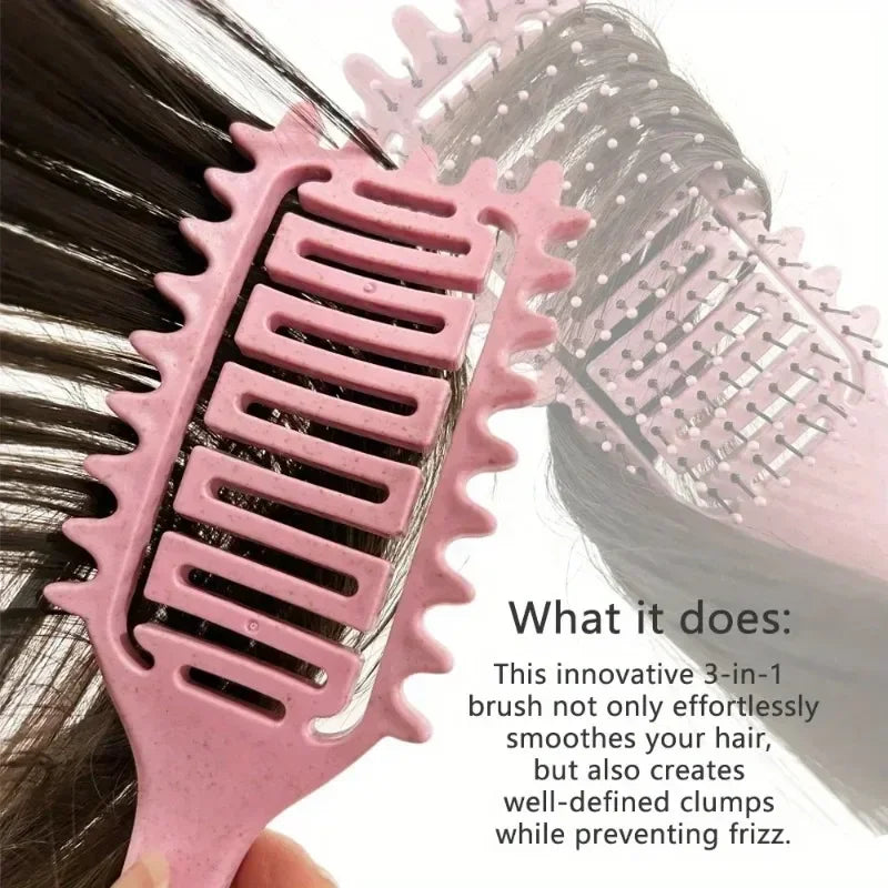 Curl Defining Detangling Hair Brush – Wet & Curly Hair Comb