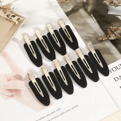 10pcs Seamless No-Bend Hair Clips – Side Bangs & Makeup Hairpins
