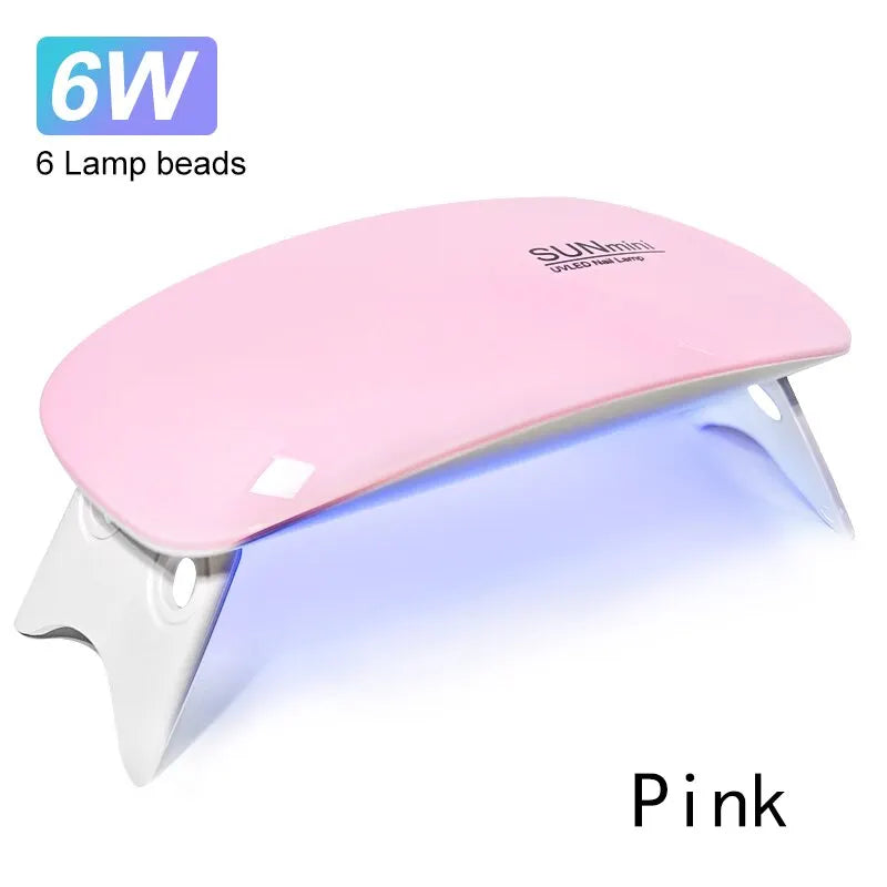 6W Mini LED UV Nail Dryer – Portable Home Manicure Lamp