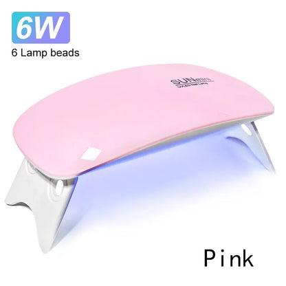 6W Mini LED UV Nail Dryer – Portable Home Manicure Lamp