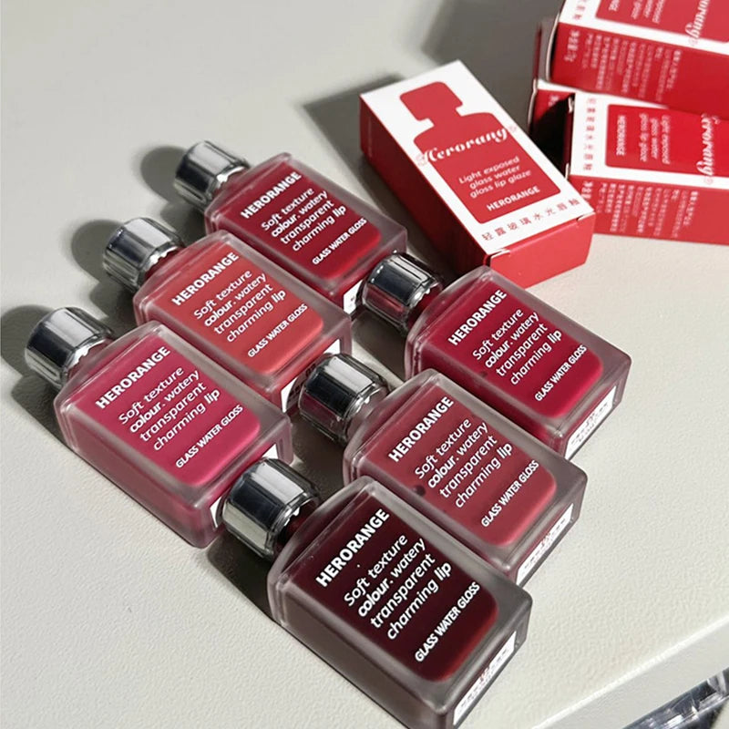 HERORANGE Glass-Like Lip Lacquer – Long-Lasting Mirror Shine