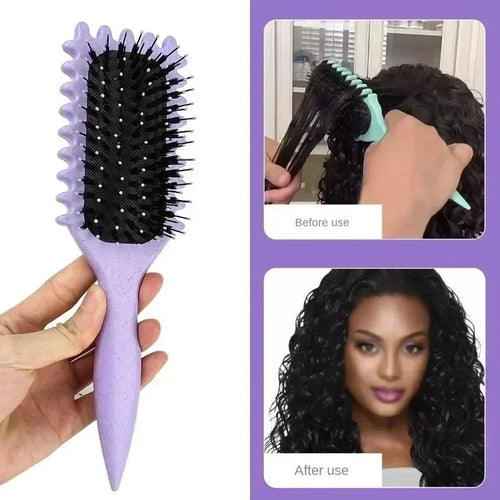 Curly Hair Styling Brush – Salon Curl Defining & Detangling Tool