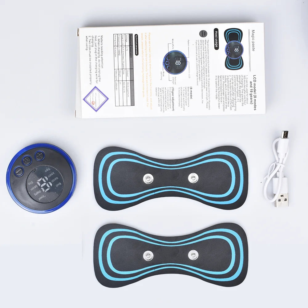 Mini Electric Neck Massager – 8 Modes EMS Muscle Relaxation