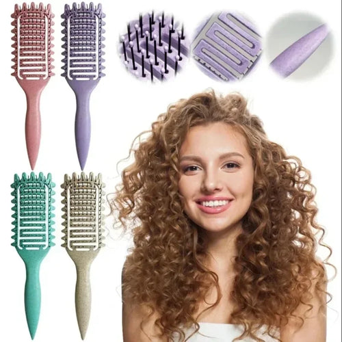 Curl Defining Detangling Hair Brush – Wet & Curly Hair Comb