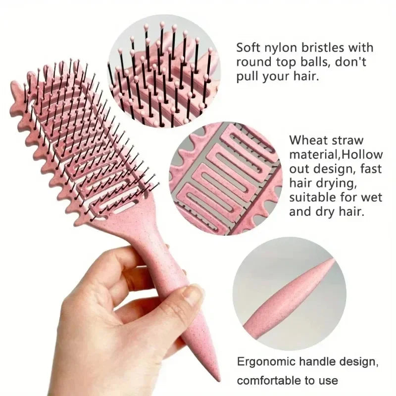 Curl Defining Detangling Hair Brush – Wet & Curly Hair Comb