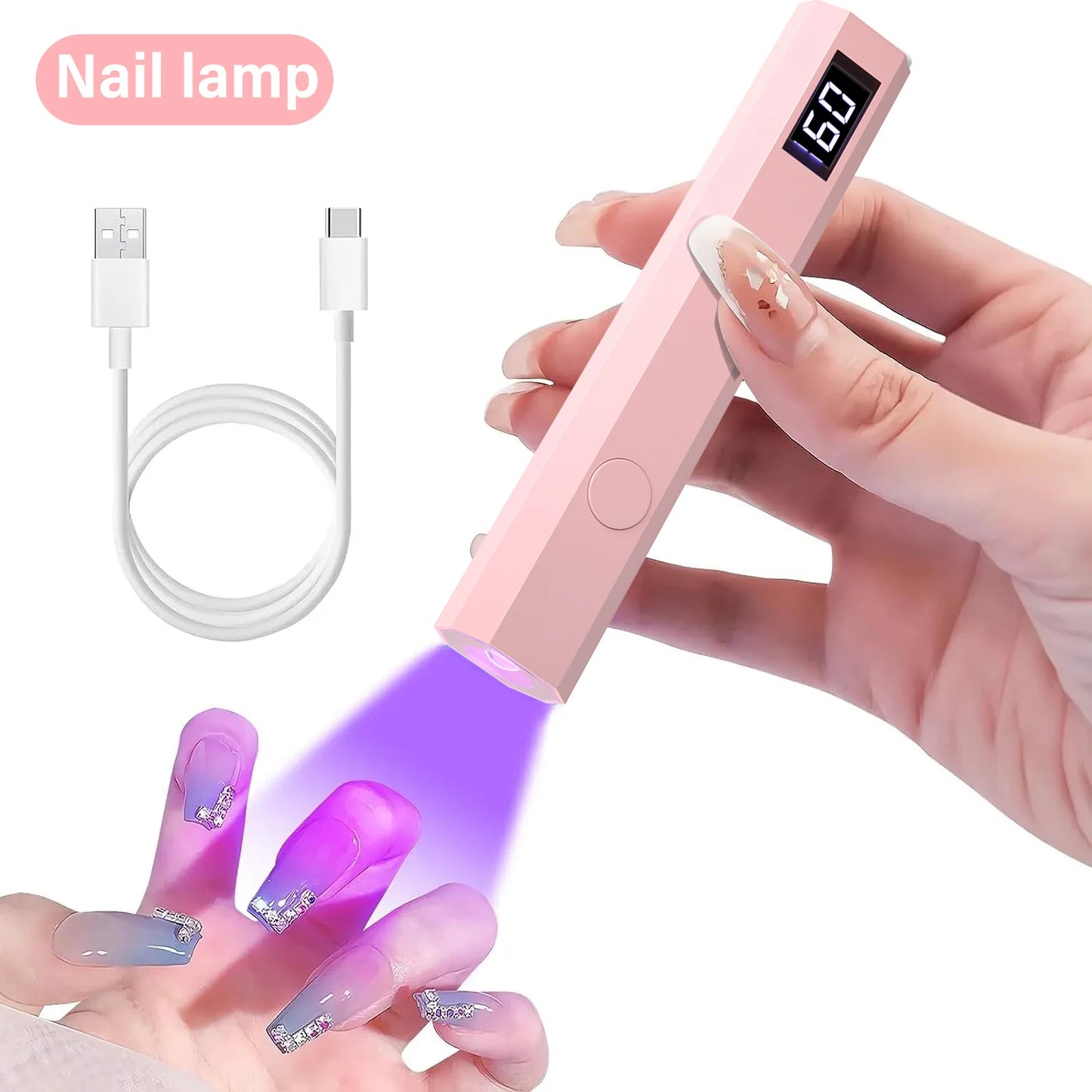 YIKOOLIN Handheld UV/LED Nail Dryer Lamp – Gel Polish Curing Tool
