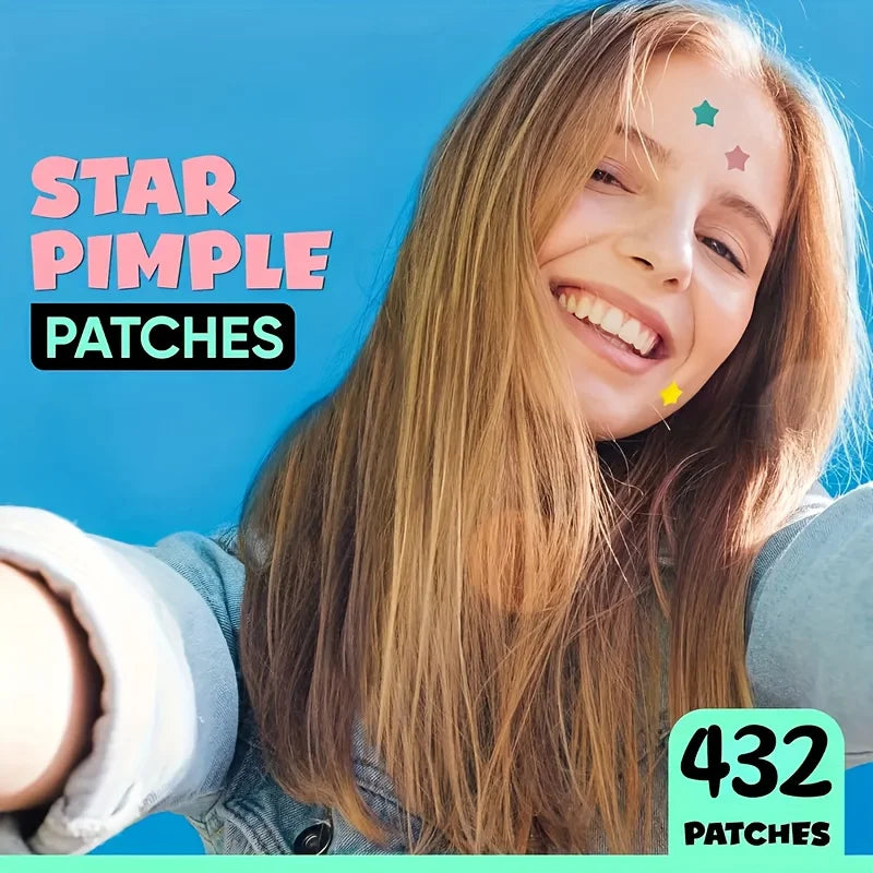 432 Colorful Star-Shaped Pimple Patches – Invisible Acne Cover