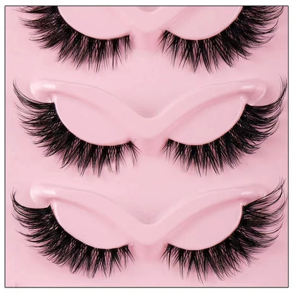 5 Pairs Cat Eye False Eyelashes – Dramatic & Long-Lasting