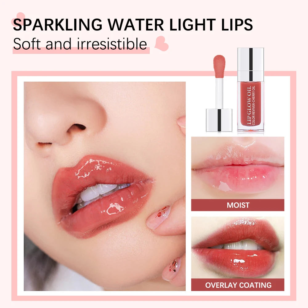 Moisturizing Lip Oil Gloss – Plumping & Hydrating Pink Balm