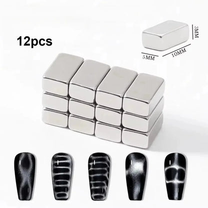 3D Double-Headed Cat Eye Nail Art Set – Magnetic Gel Polish Tools