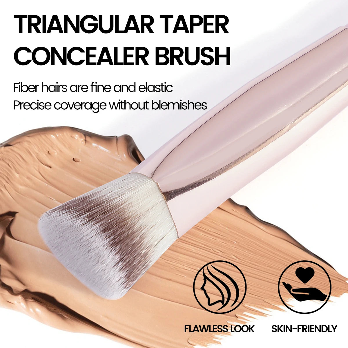 MAANGE Triangle Concealer & Foundation Brush – Liquid & Cream Blending