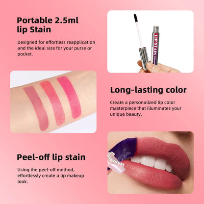 Korean Matte Peel-Off Lip Tint – Long-Lasting Waterproof Liquid Lipstick