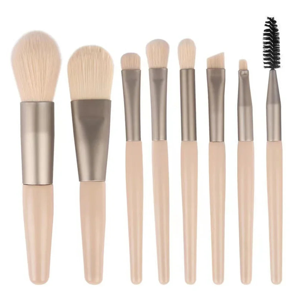 8-Piece Professional Makeup Brush Set – Face & Eye Tools